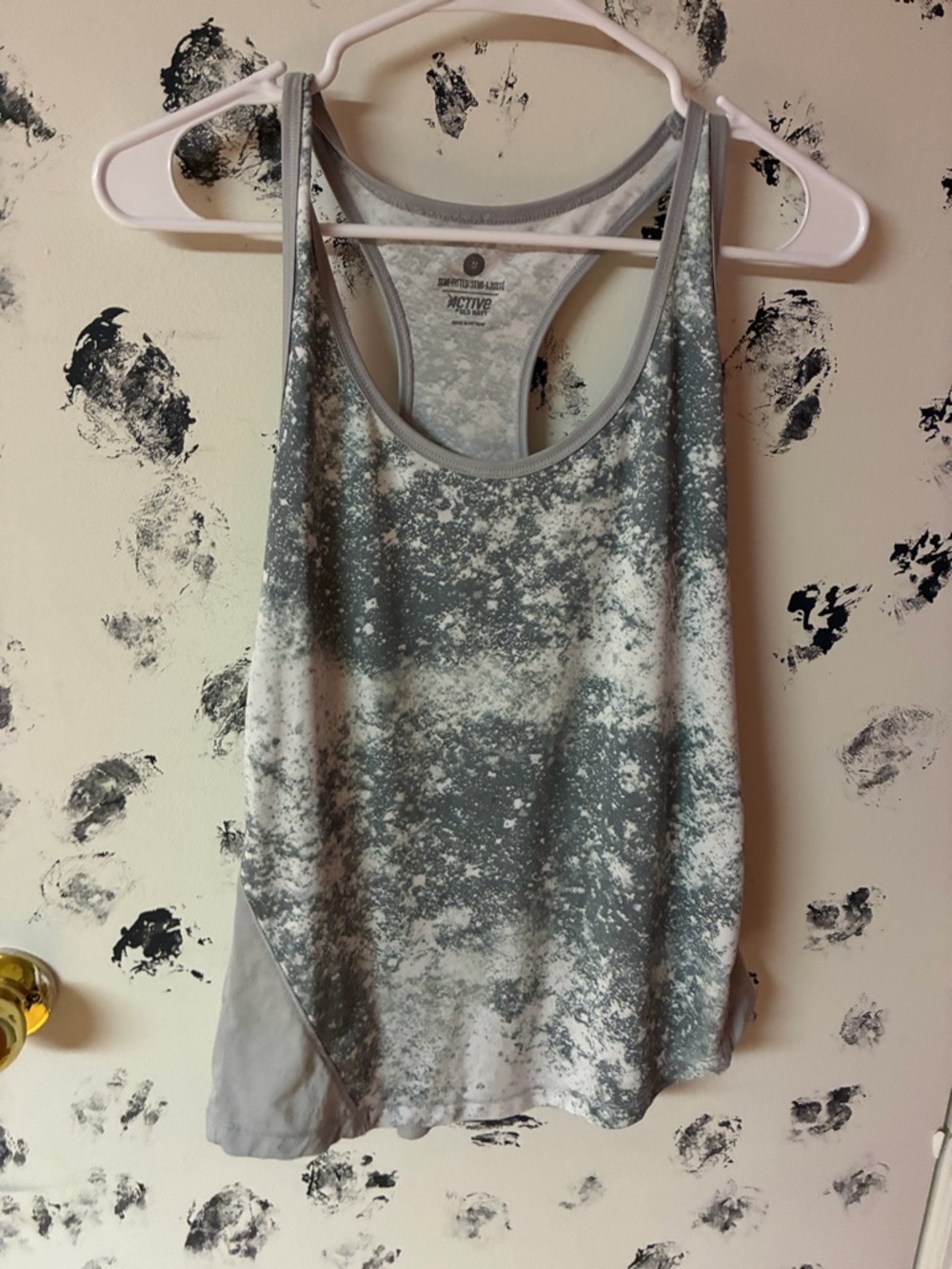 Old Navy Active Gray Marbled Racerback Tank Top
